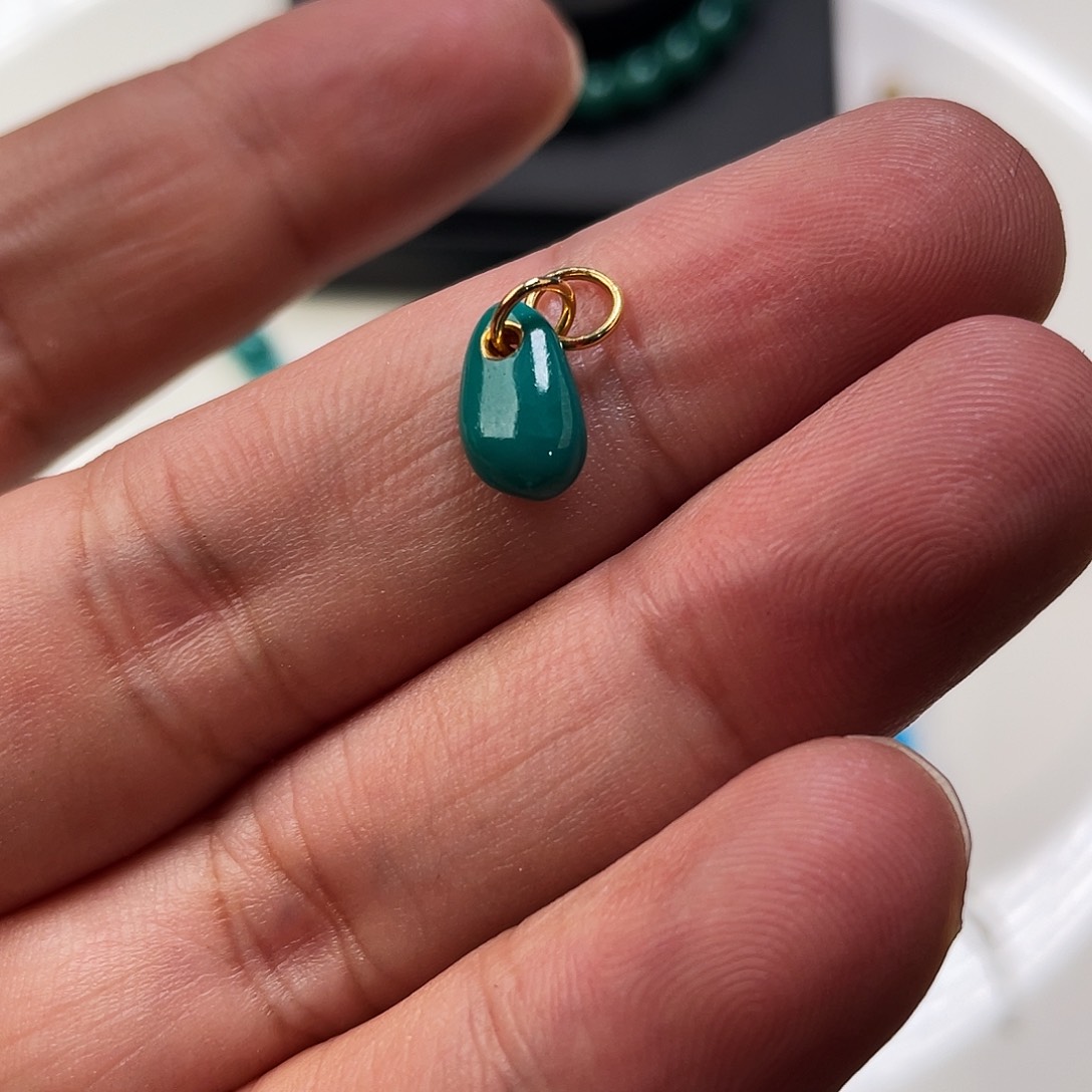 绿松石18K金镶嵌珠宝奇石