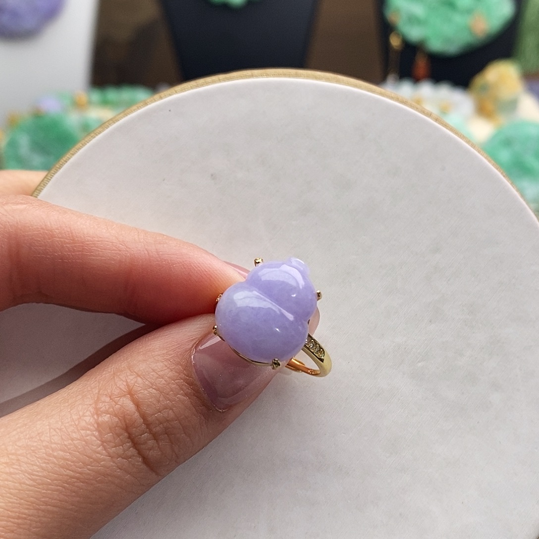 我***¥翡翠未镶嵌戒指戒指