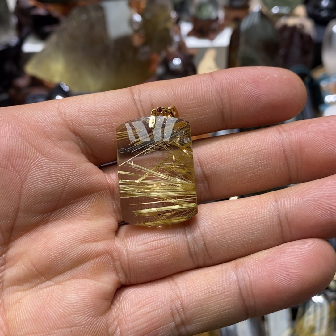 水晶颈饰18K金镶嵌茂****、