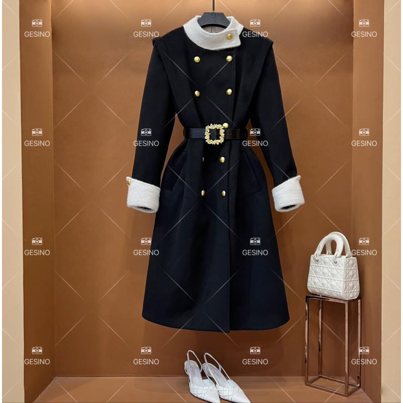 【露】秋冬气质小香风时尚设计师中长款外套 QD-2025206