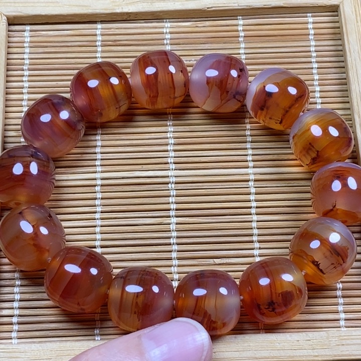 孑***子玛瑙/玉髓手链未镶嵌