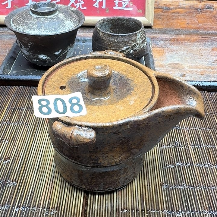 纯手工制作粗陶茶具