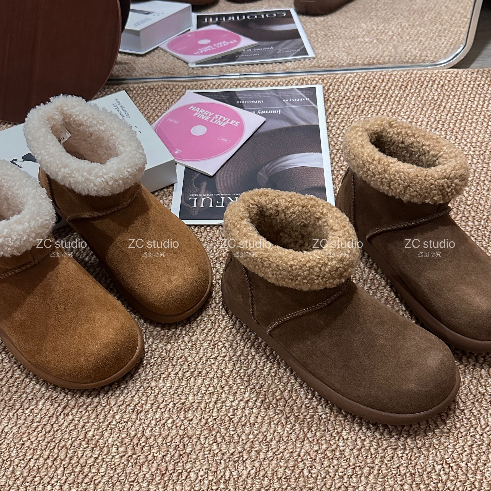 【珍珍家】冬季小土豆 圆头时尚雪地靴短筒保暖百搭防滑短靴女