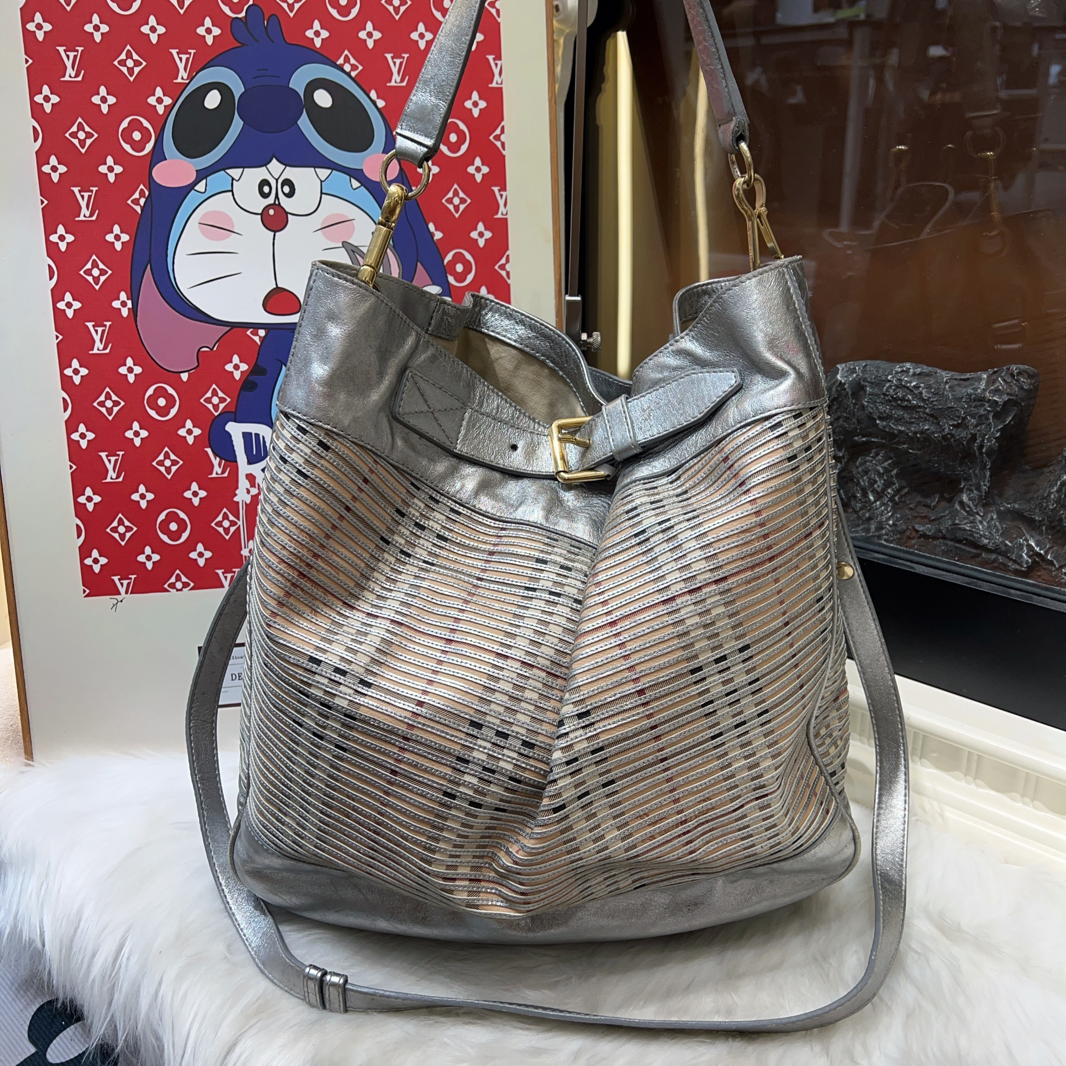 95新 BURBERRY/博柏利 巴宝莉手提单肩包a6503