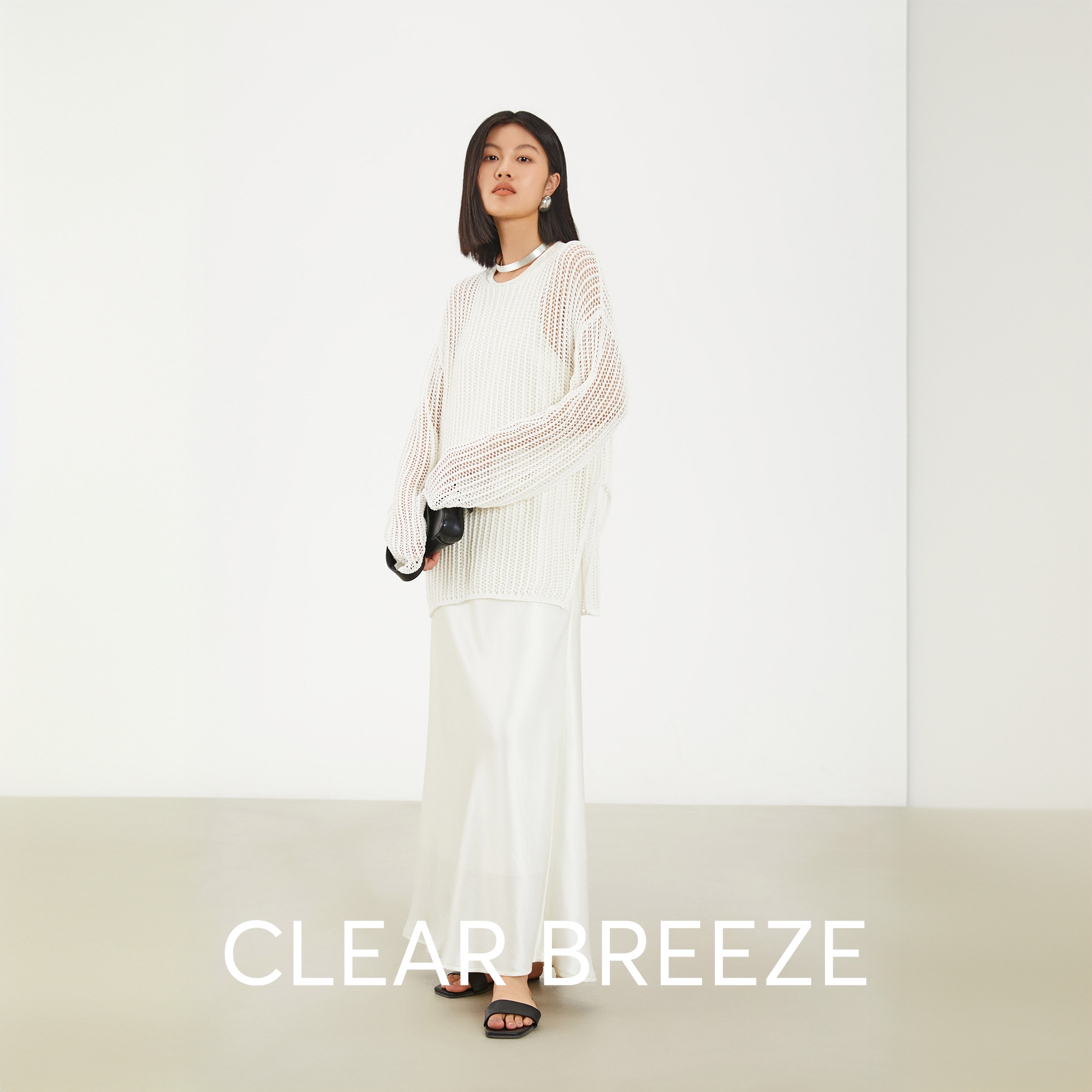 25春夏100棉白色镂空上衣显瘦气质休闲宽松百搭慵懒风521181504