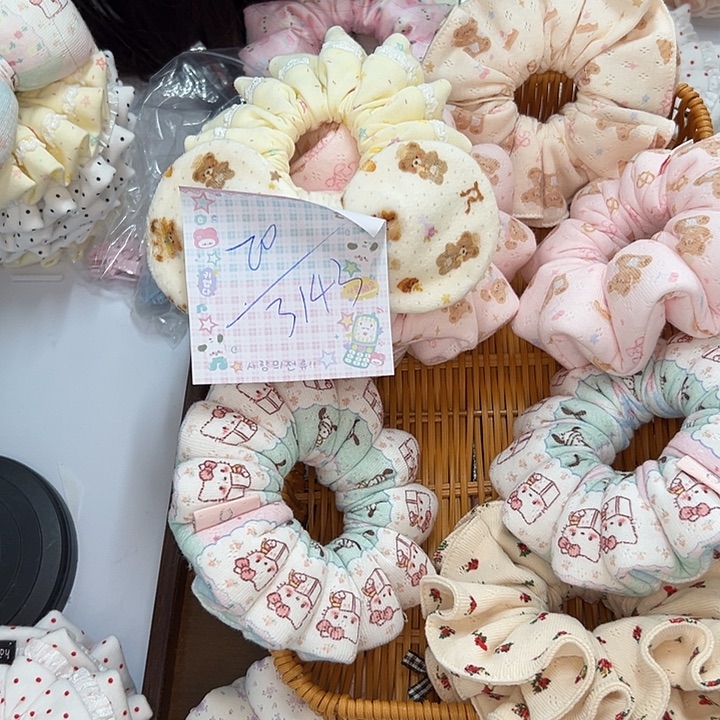 布艺非金属可爱小熊耳朵蛋糕发圈