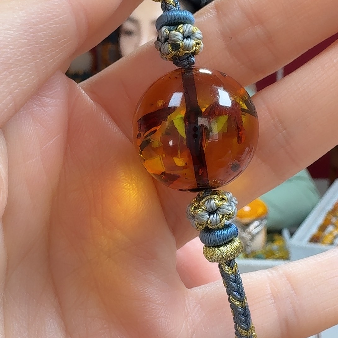 琥珀未镶嵌手链手串