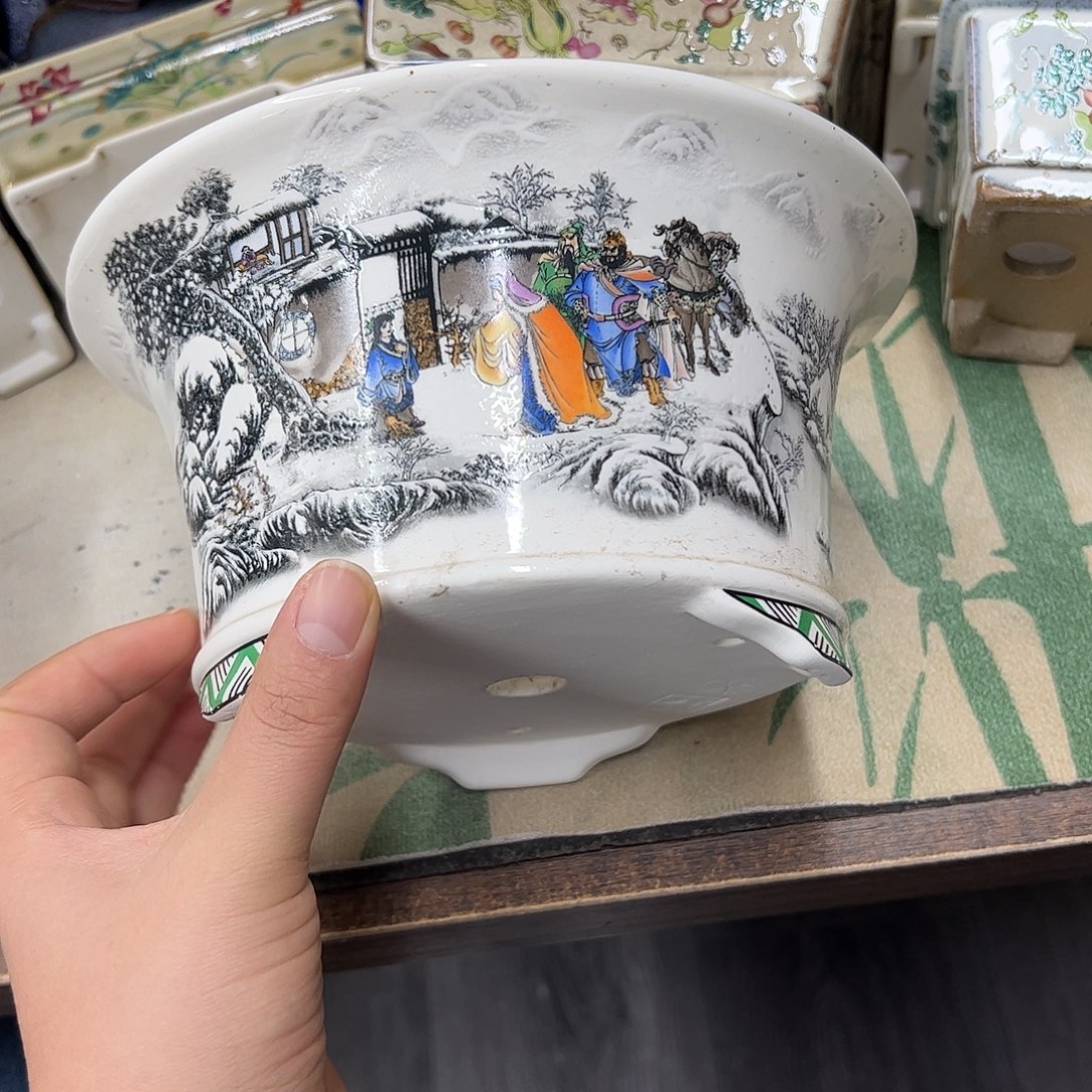 相***7紫砂花盆874号瑕疵2个19.5/10cm