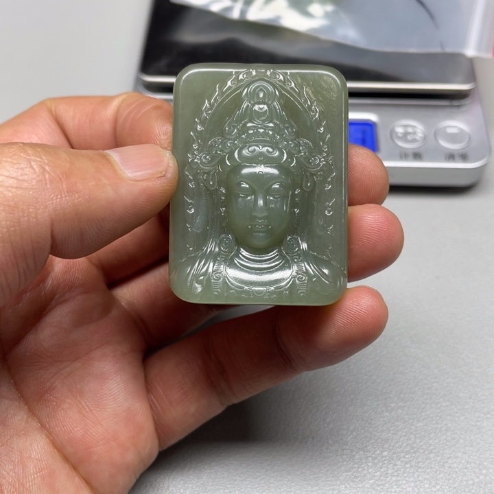 和田玉吊坠(不含链)未镶嵌水**媒