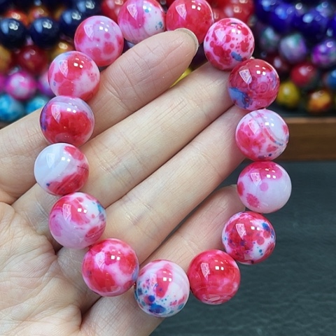 玛瑙未镶嵌手饰红花血龙蛋14