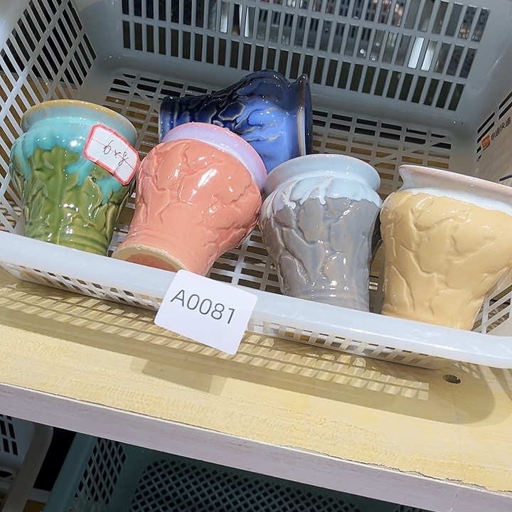 瓷片花盆多肉植物艺术品