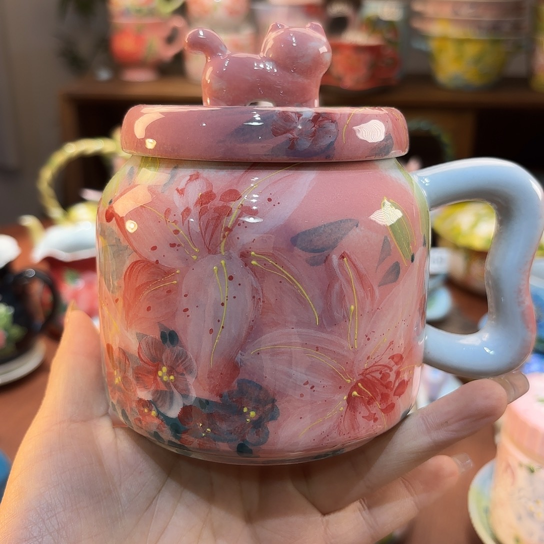 景德镇手绘高温釉下彩陶瓷茶具