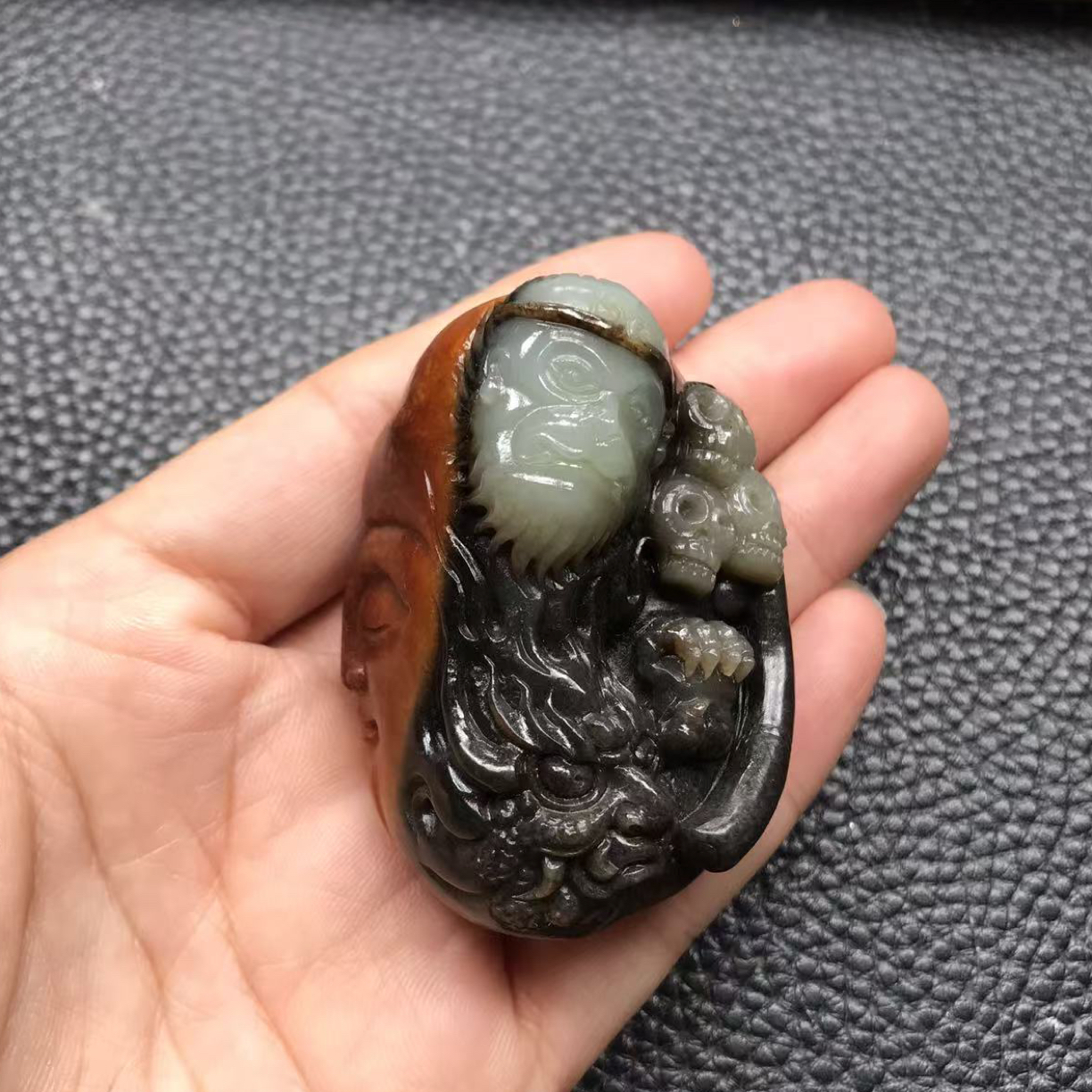 和田玉洪福齐天，猴，实物漂亮