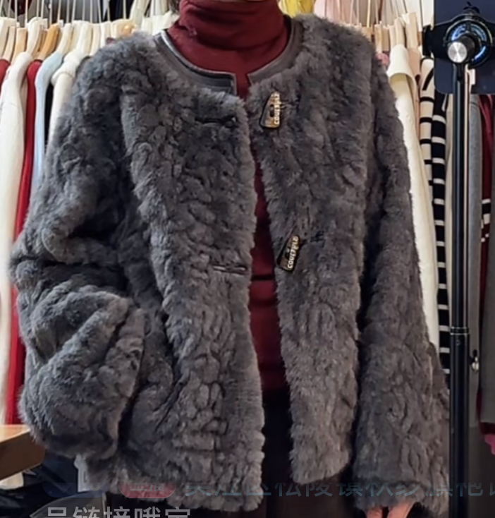 【牛角扣毛毛外套/国风扣毛毛外套】秋纱2025冬季新品氛围感外套女