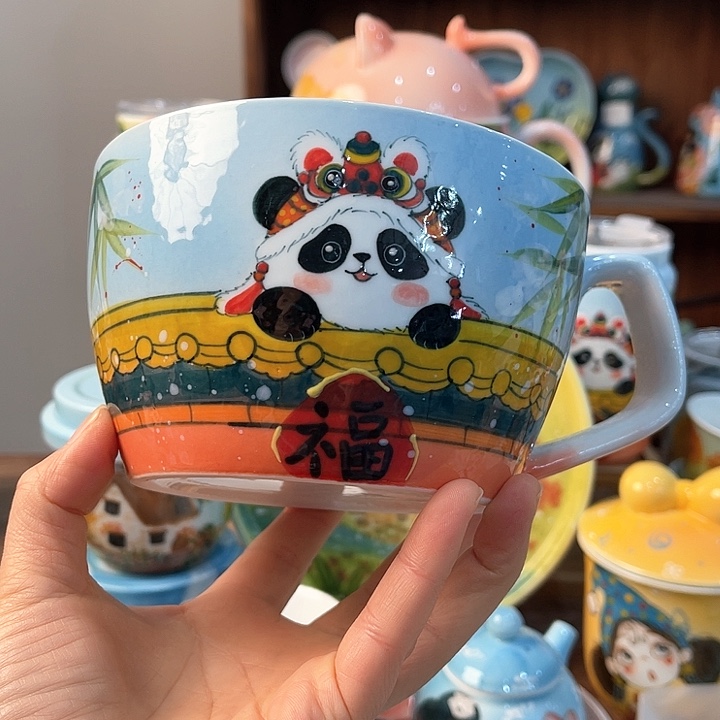 陶景德镇釉下手绘陶瓷  