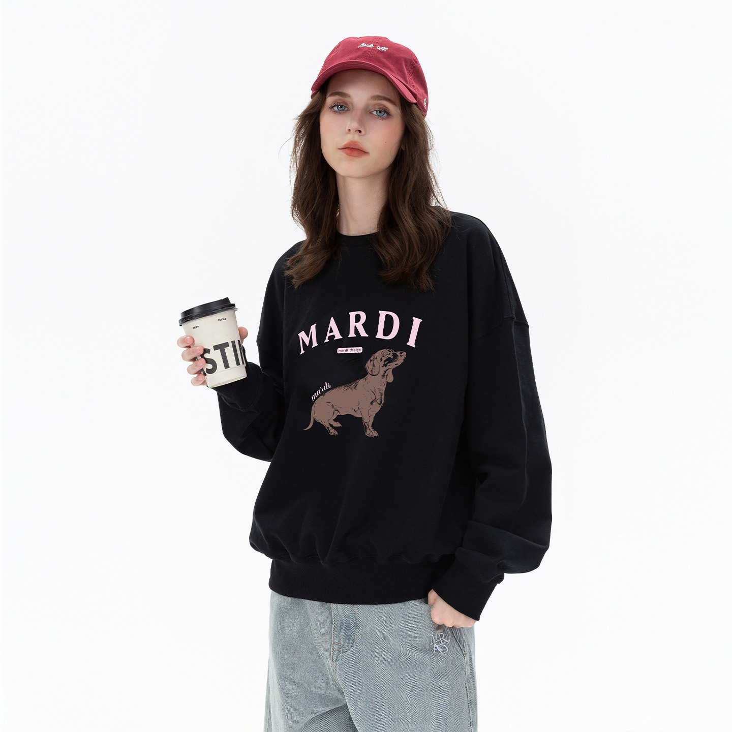 Mardi韩系经典腊肠狗长袖卫衣女2025年新款潮牌爆款百搭上衣