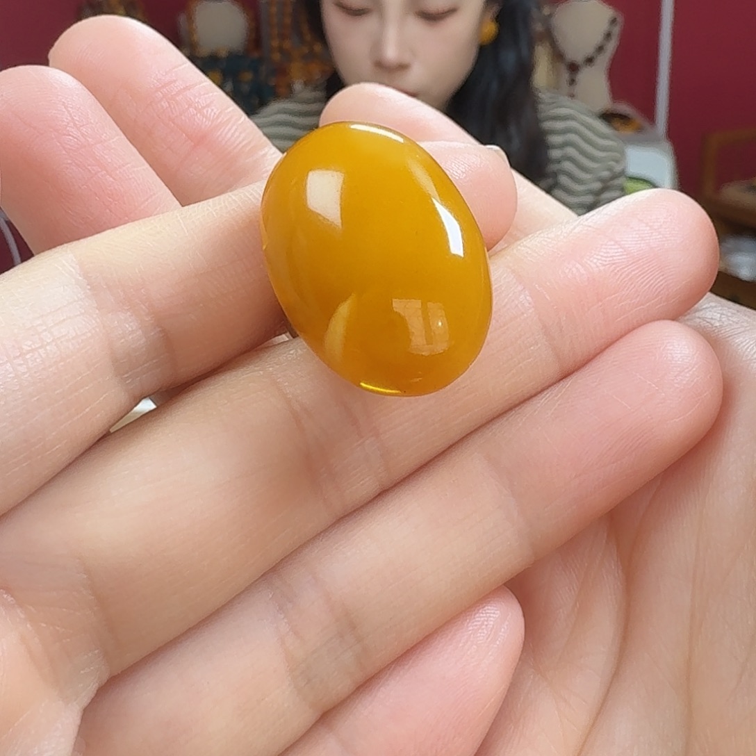 蜜蜡银S925镶嵌手链戒指