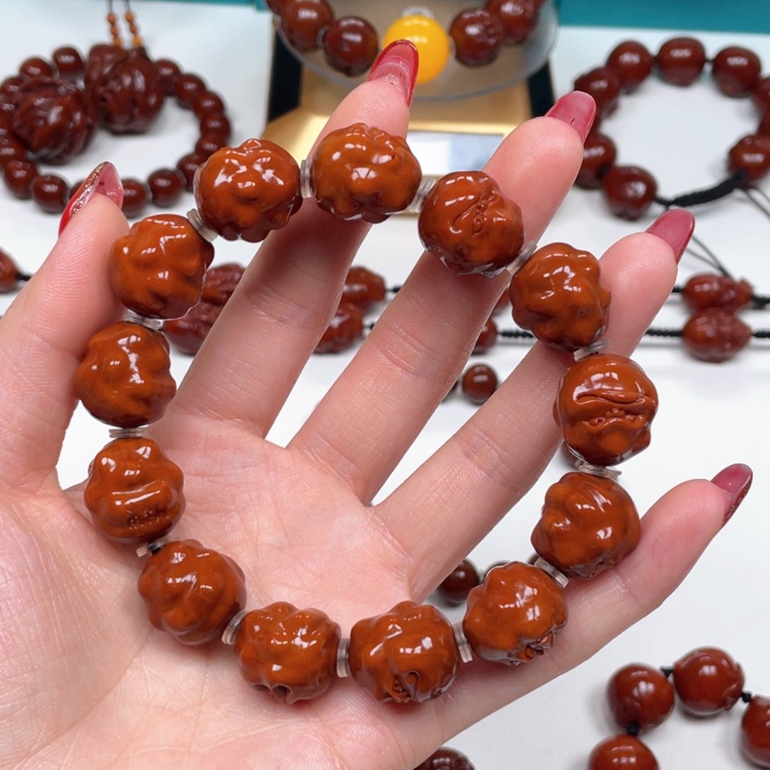 橄榄核手串晓*呱呱来财，