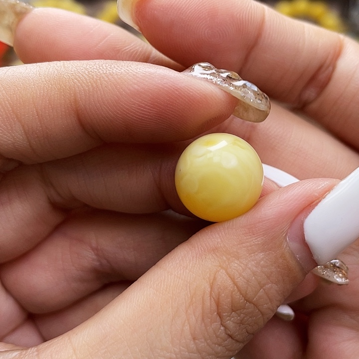 琥珀裸石未镶嵌单珠尺寸14mm微瑕