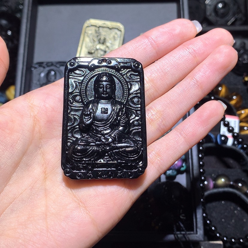 【闪购商品】未镶嵌黑曜岩珠宝奇石几**思