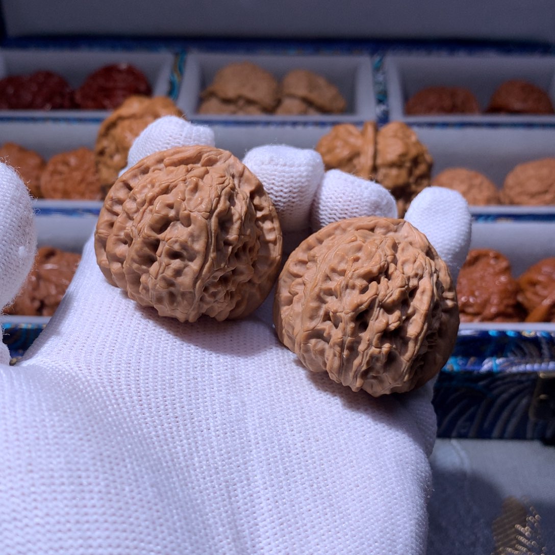 文玩核桃把件L***w三角白