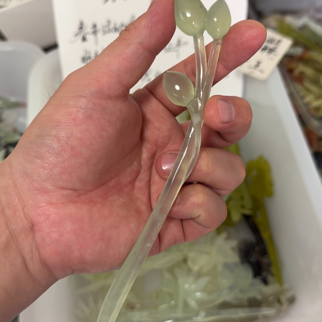 岫玉发饰未镶嵌明君玉簪贼拉好看