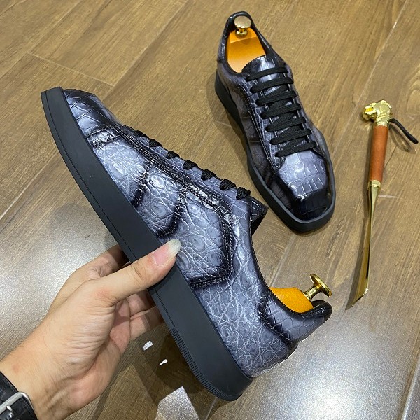 铭哥家同款进口尼鳄肚皮商务休闲鞋码定做款男士时尚透气百搭