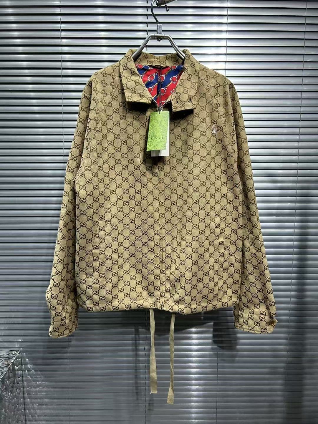 99新 GUCCI/古驰 爆款老花满印小猪夹克/46码