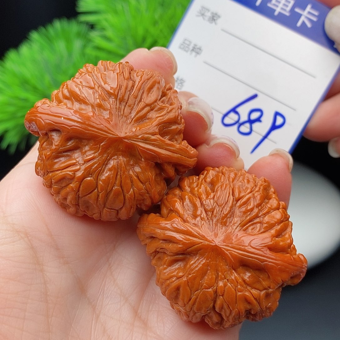 文玩核桃把件44山地磨盘689