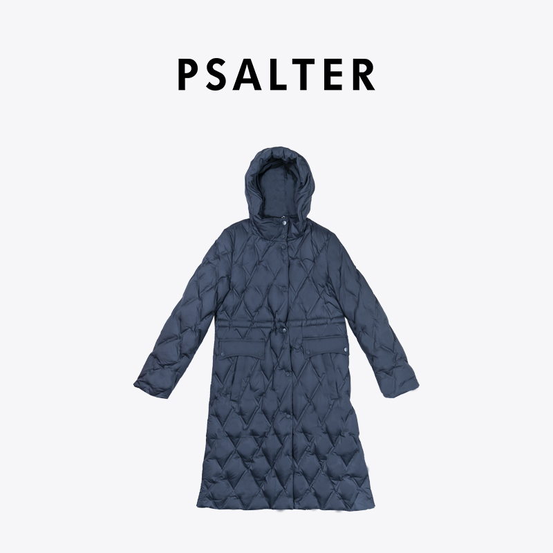 【新国标90鹅绒】诗篇26年连帽厚款常规款拉链菱格中长款鹅绒服冬