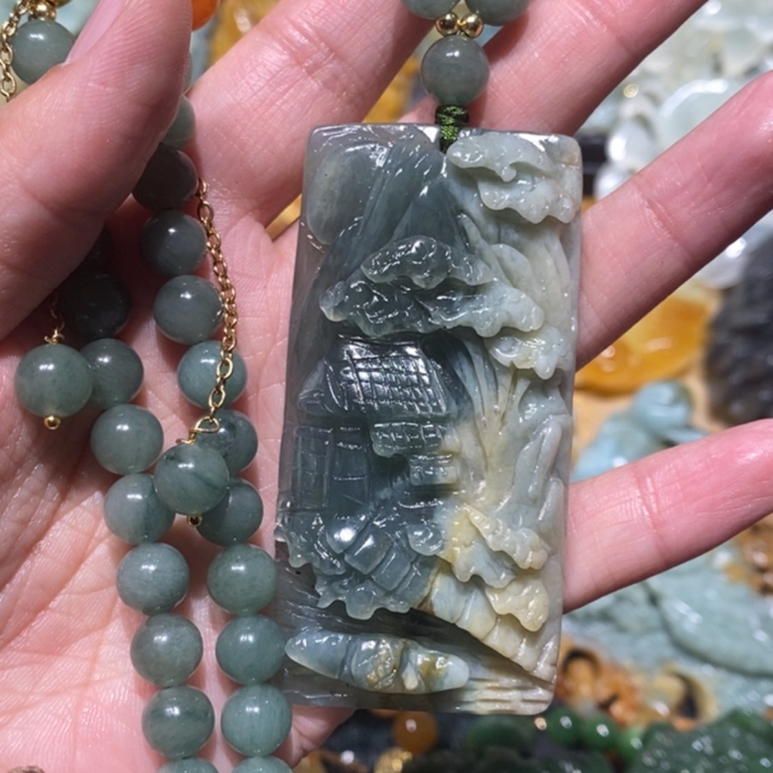 【闪购商品】岫玉毛衣链未镶嵌