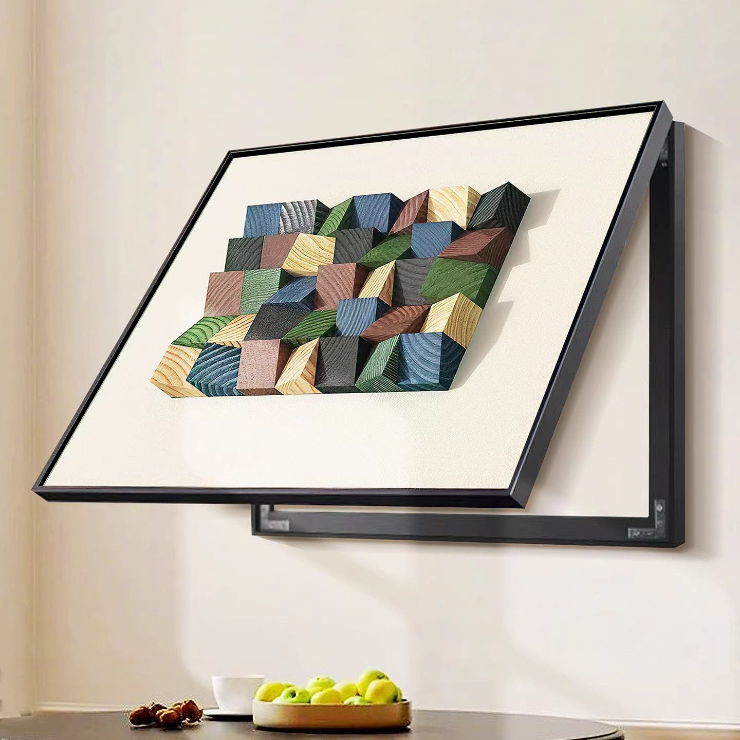 3D立体实木电表箱装饰画客厅遮挡挂画开关盒子弱电箱壁画高档美化