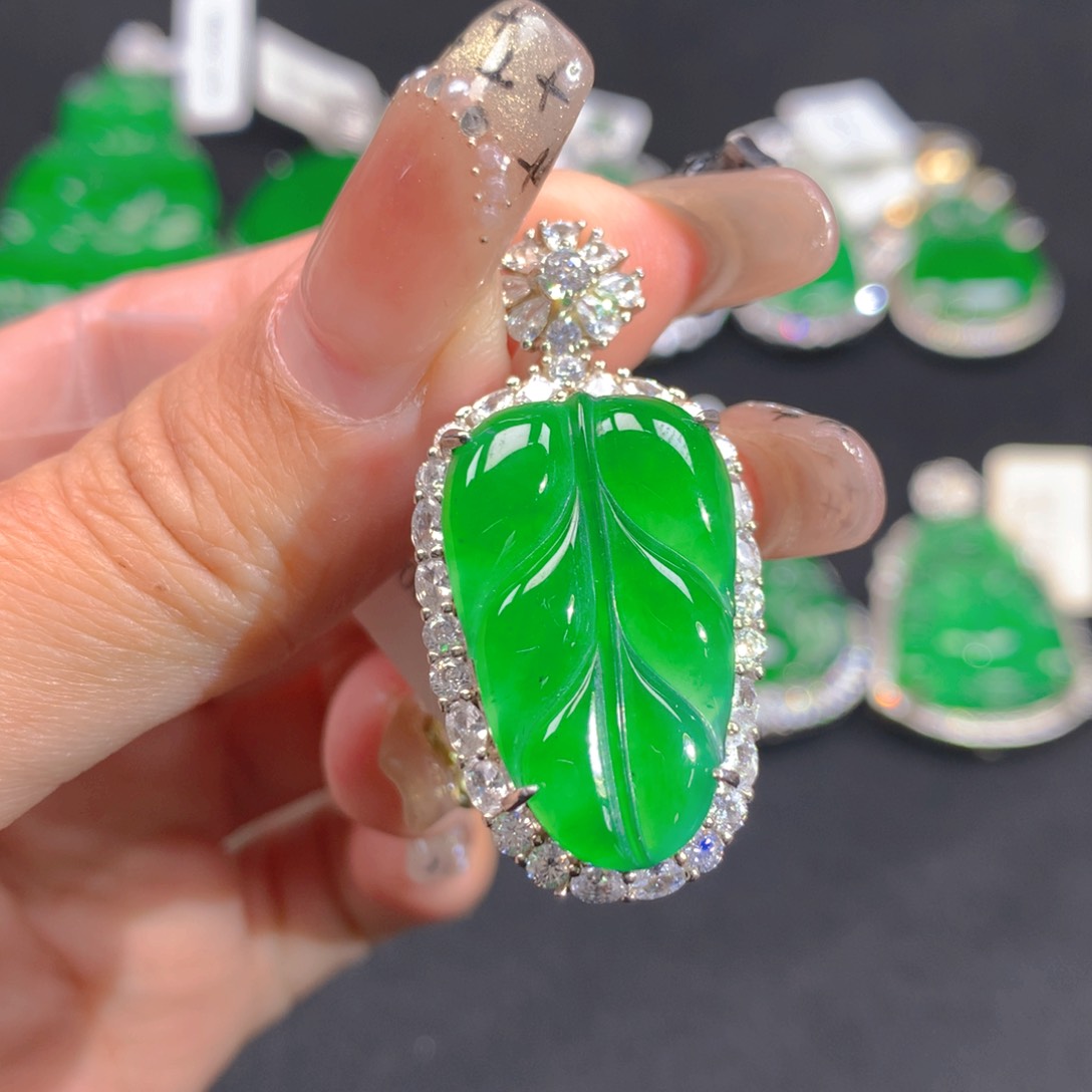 翡翠颈饰银S925镶嵌1111111111111