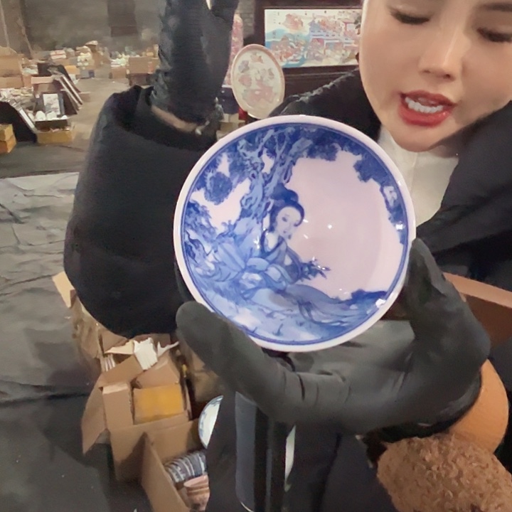 瓷其他景德镇高温瓷斗笠杯