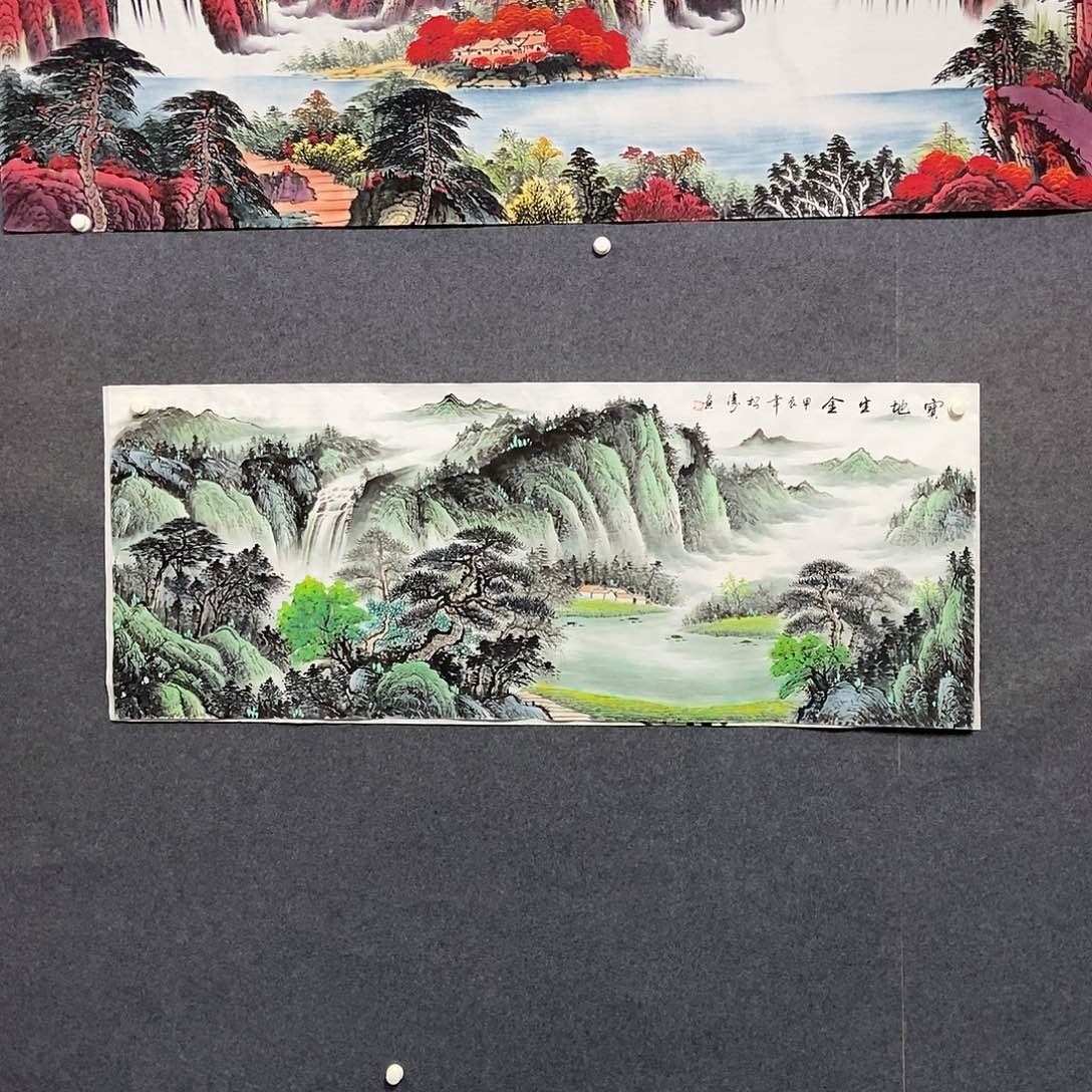 国画小六尺山水一副