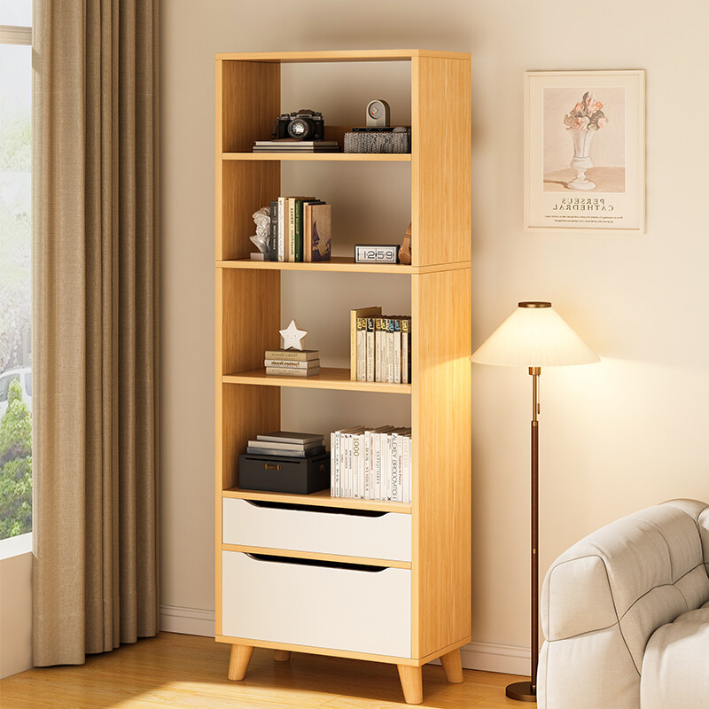 书柜家用立柜书架落地置物架客厅储物柜小窄柜防尘置物柜储藏柜子