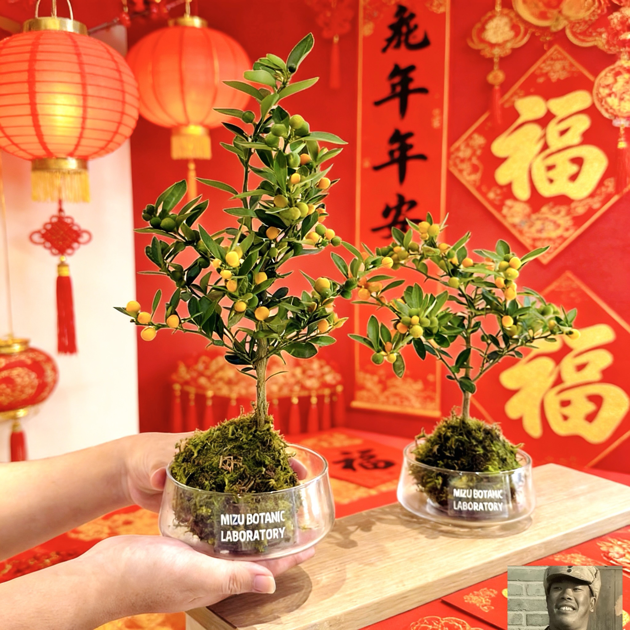 带果人工福豆金豆年宵花盆栽盆景室内客厅办公室桌面观果花卉绿植