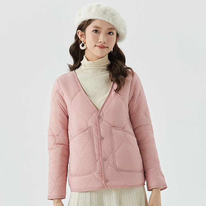 棉服女短款2024秋冬新款轻薄保暖内胆棉衣妈妈修身舒适百搭小棉袄