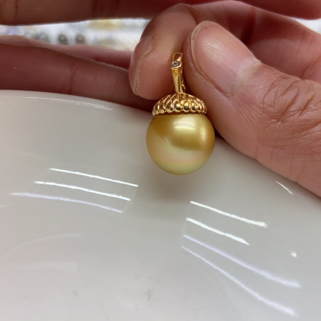 海水珍珠吊坠(不含链)银S925镶嵌