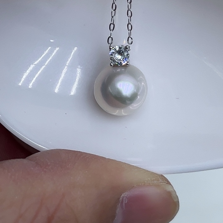 淡水珍珠颈饰银S925镶嵌