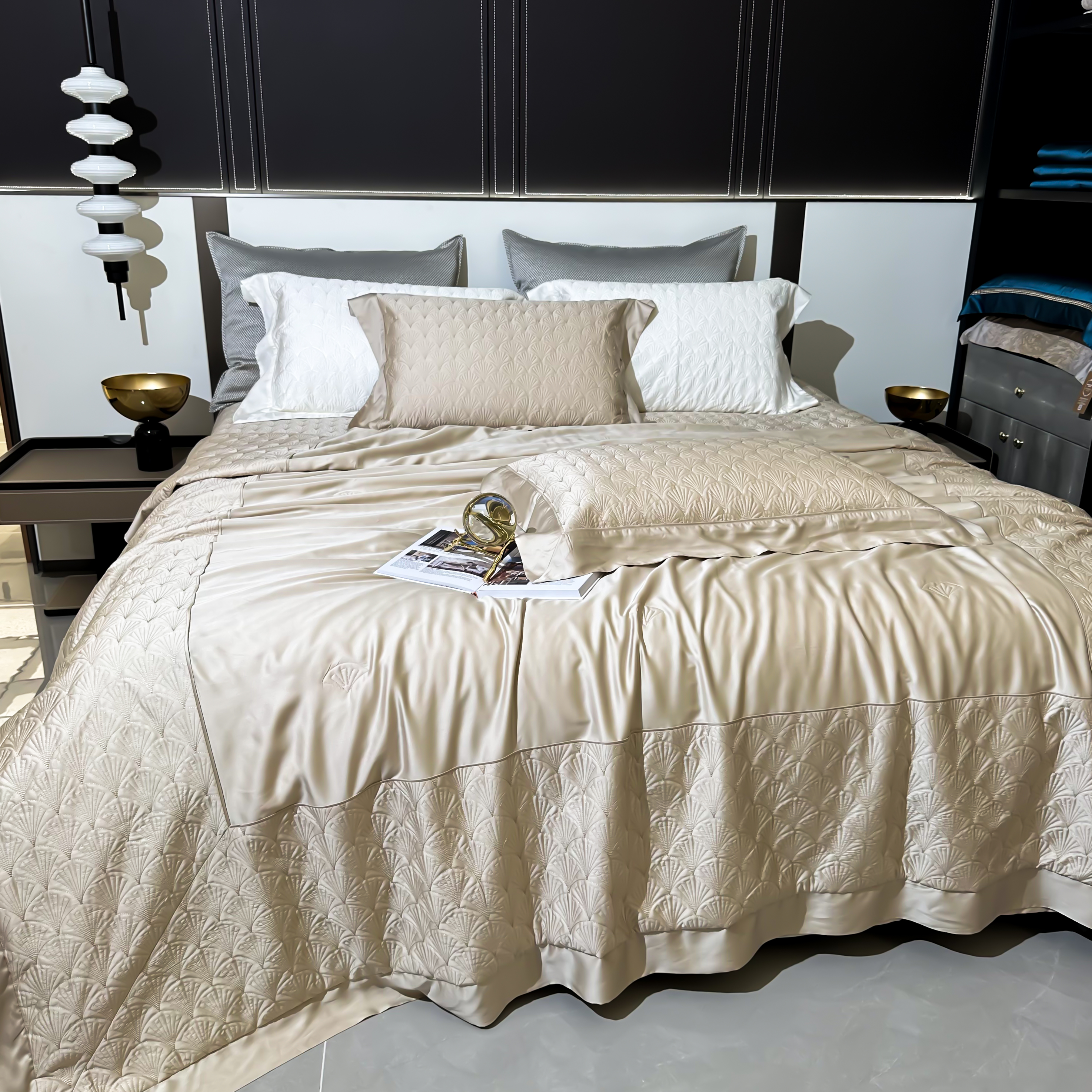 【高端100%蚕丝填充夏被】进口兰精天丝夏凉被床盖夏季四夏被四件套