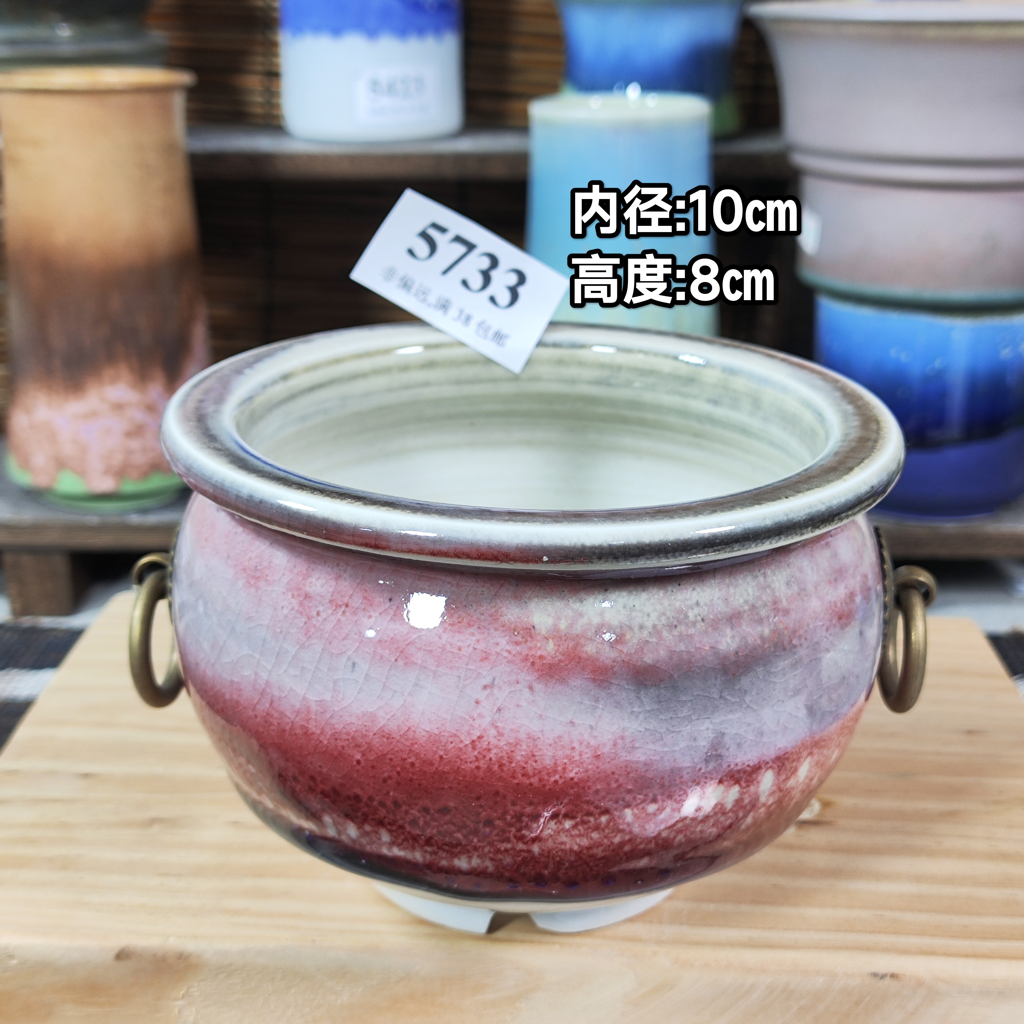 手工创意多肉花盆摆件多肉花盆景德镇纯手工制做