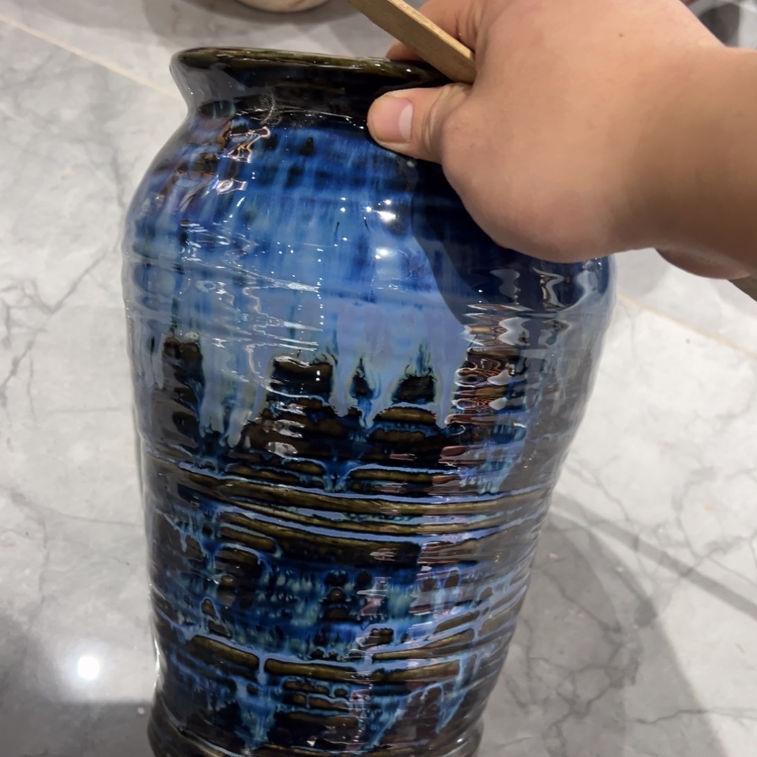 摆件陶瓷花瓶30口15微瑕