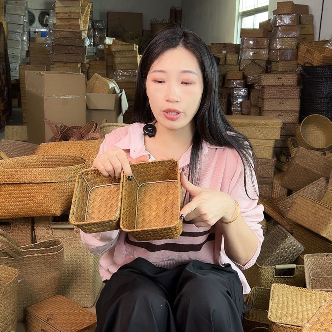 草编包/草编包收纳盒微瑕疵