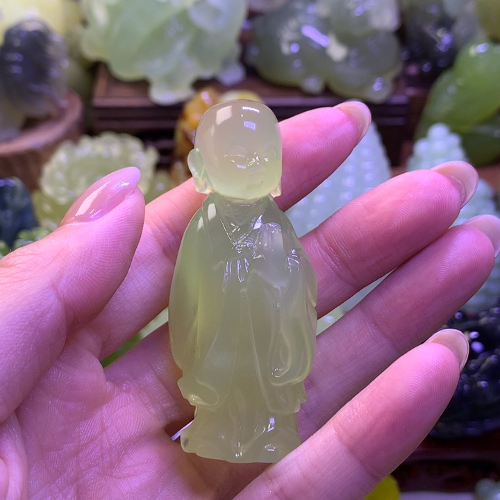 岫玉未镶嵌手把件