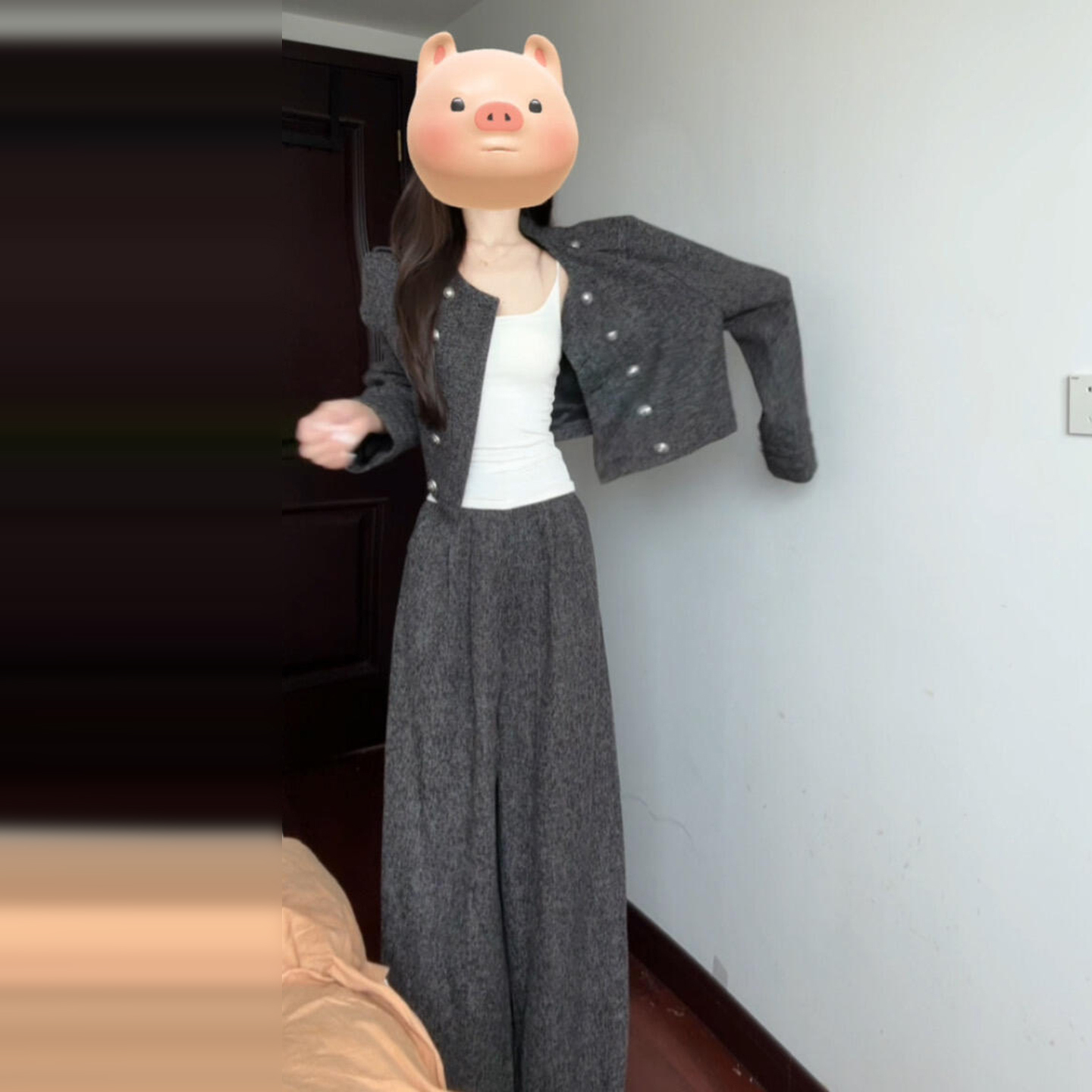 秋装搭配一整套女2025新款早秋韩系穿搭配休闲运动两件套装7781