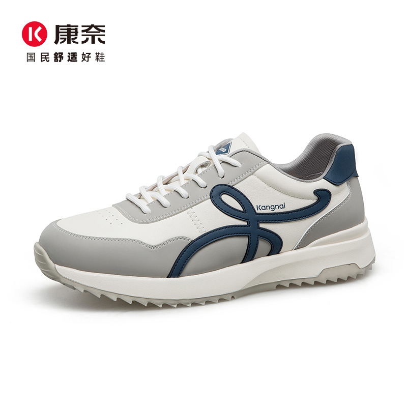 Kangnai/康奈55079专柜正品2025秋季透气牛皮跑步男士运动休闲鞋