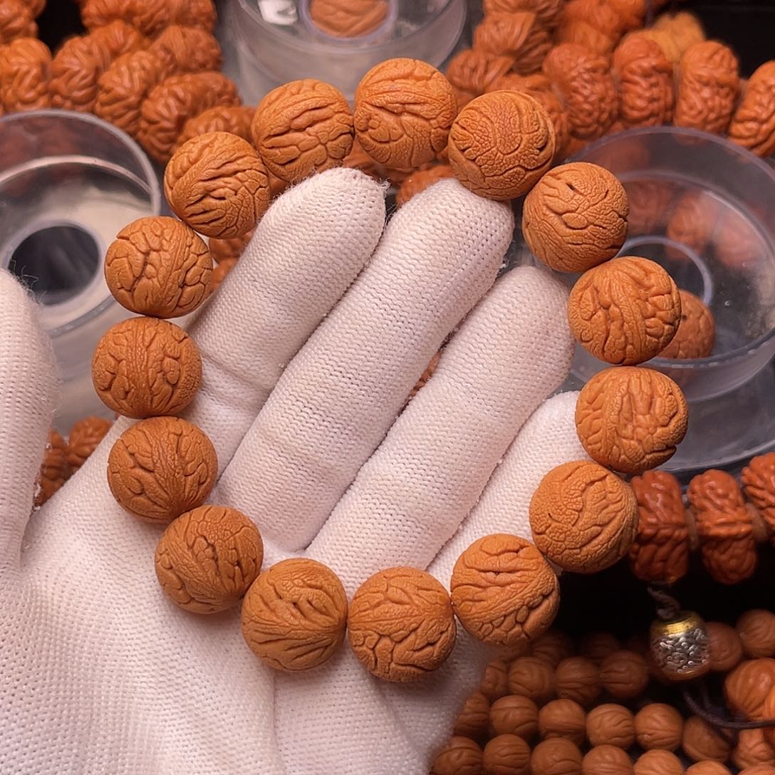 桃核手串金丝龙珠1.7