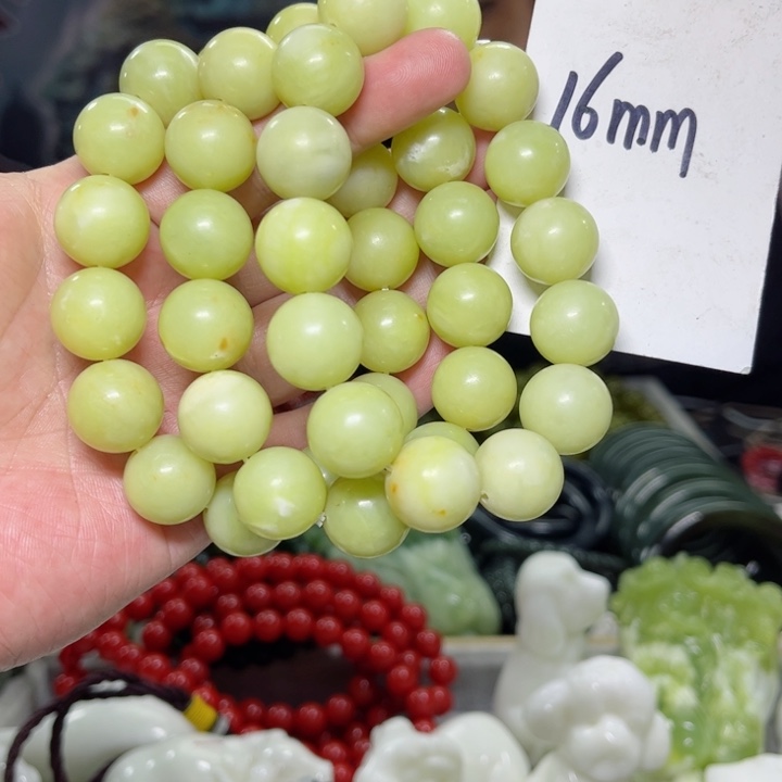 蛇纹石玉手串多样性发货未镶嵌