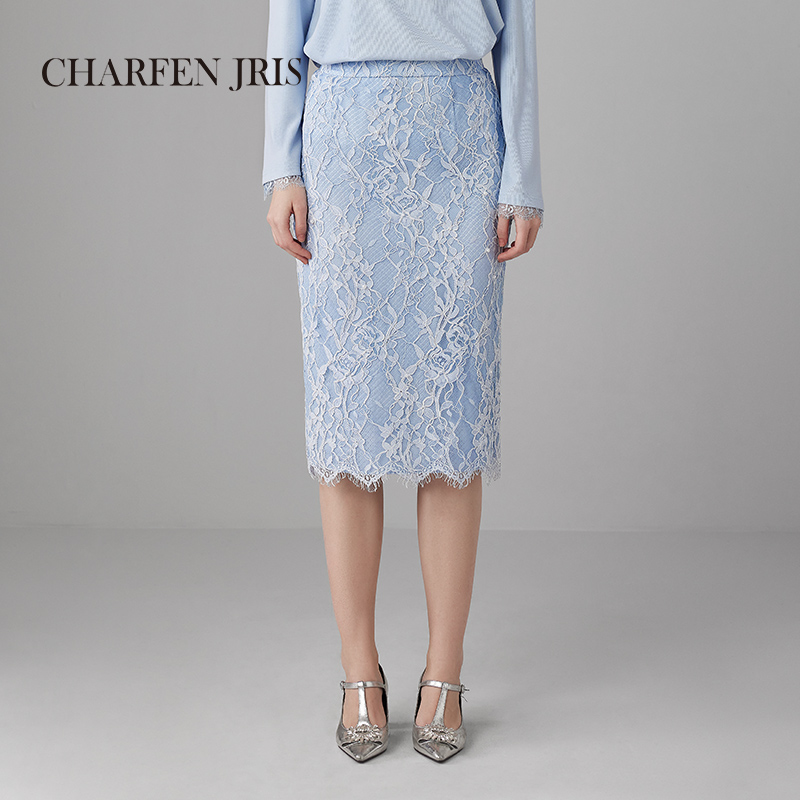 【媛媛专享】朝峰股线蕾丝直筒裙FJF1B608-6127E